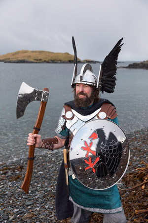 Stewart Jamieson, Guizer Jarl.  Photo by John Coutts.